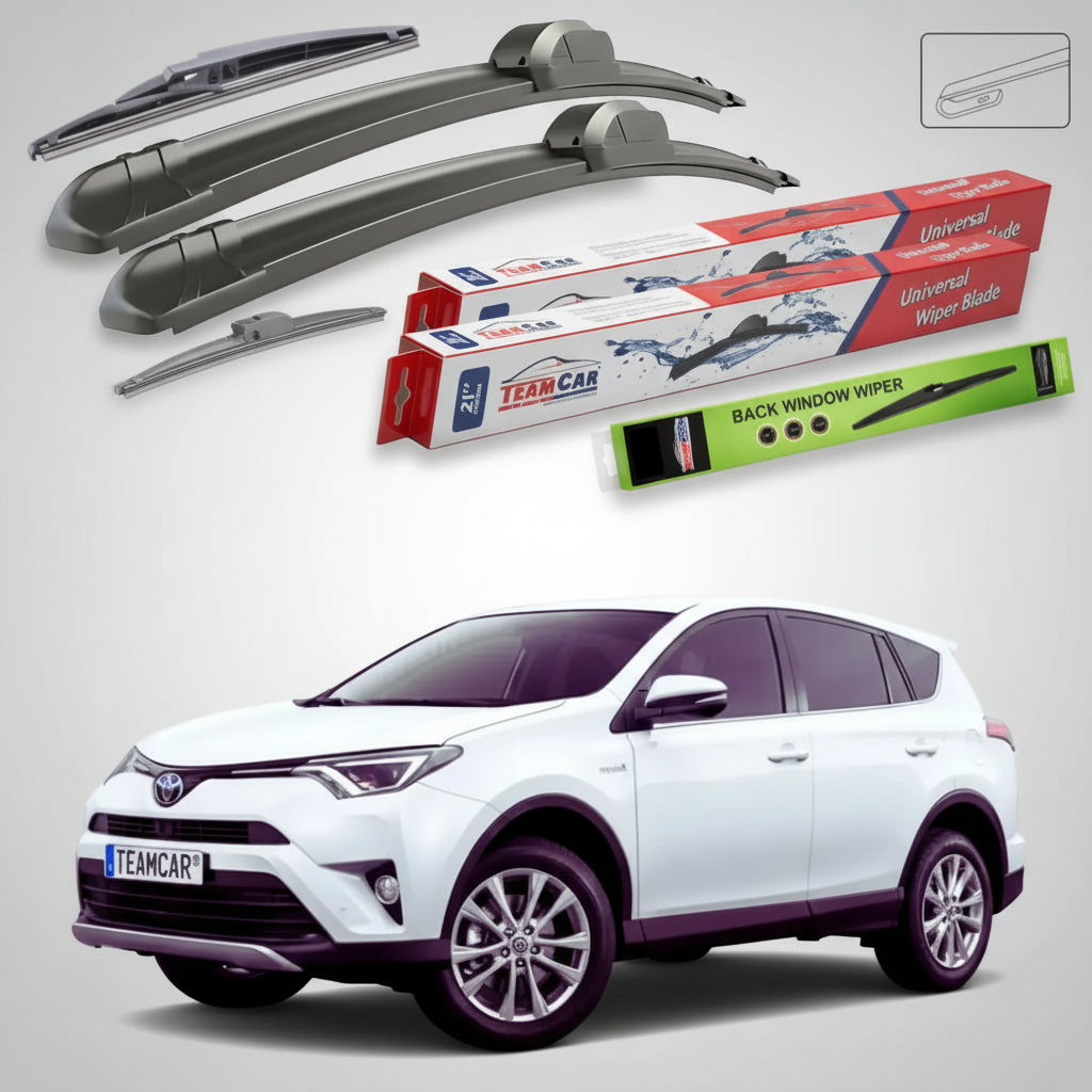 Ștergătoare Toyota RAV4 A4 XA40 2012-2018 | Set Față și Spate Flat – TeamCar®