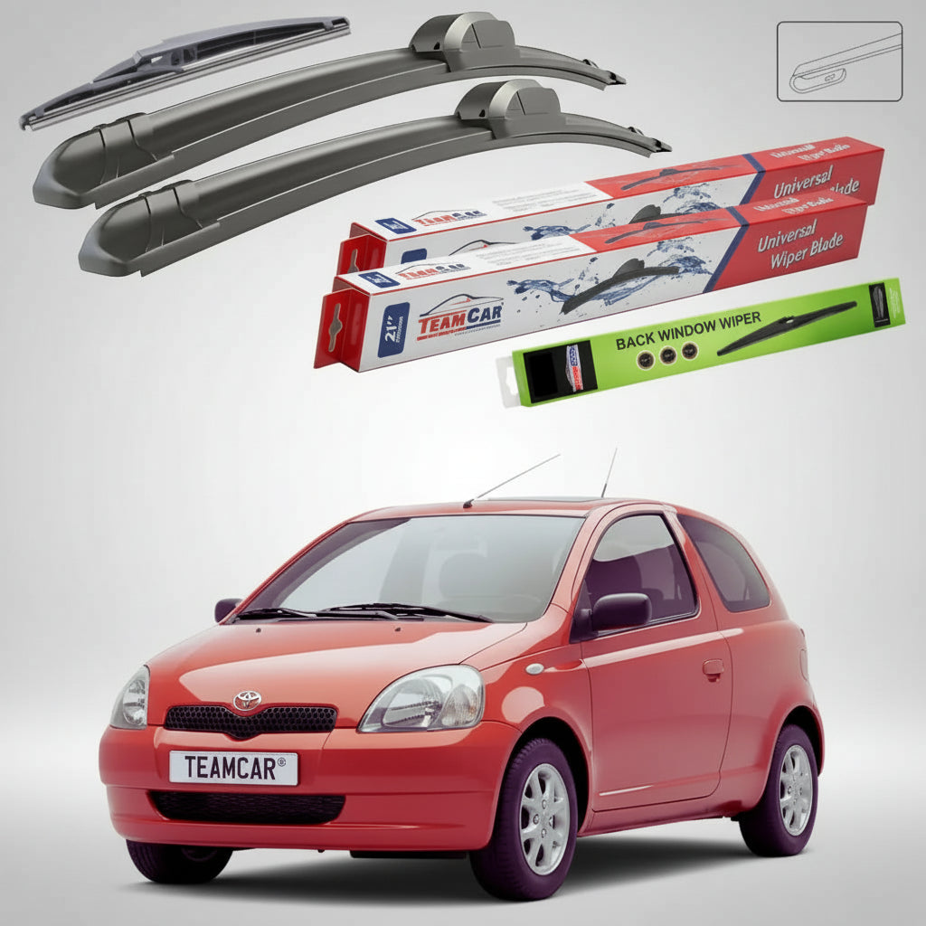 Ștergătoare Toyota Yaris P1 Hatchback Japan 1999-2005 | Set Față și Spate Flat – TeamCar®