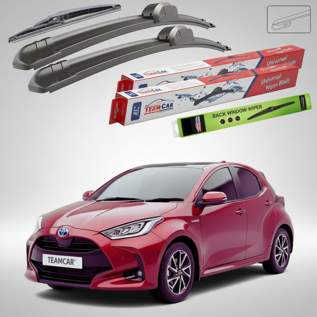 Ștergătoare Toyota Yaris P21 Hatchback 2020-prezent | Set Față și Spate Flat – TeamCar®