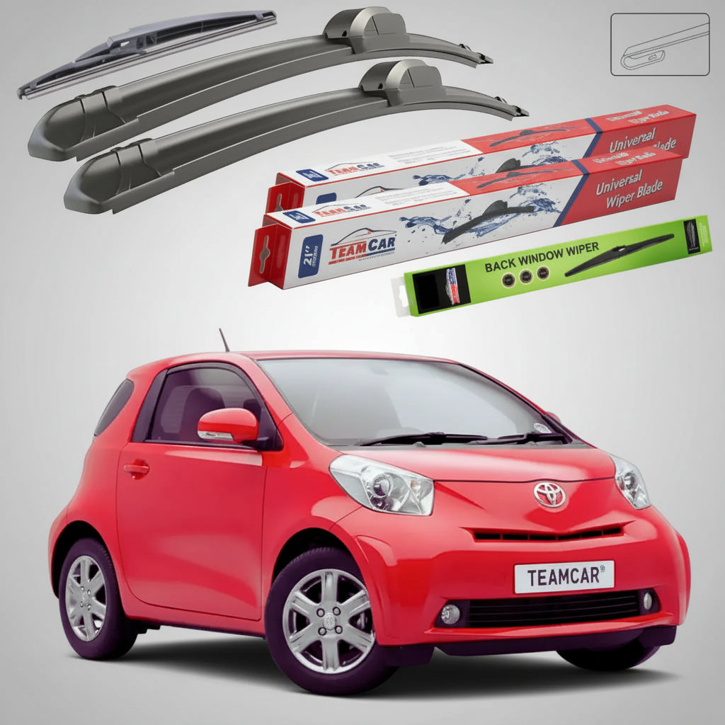 Ștergătoare Toyota iQ GJ Hatchback 2009-2014 | Set Față și Spate Flat – TeamCar®