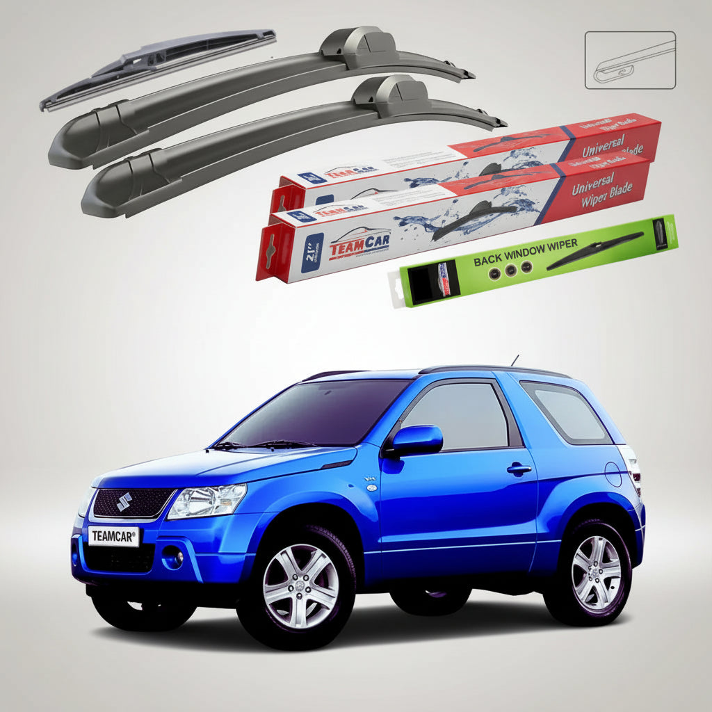 Ștergătoare Suzuki Grand Vitara II JT 3 Uși 2005-2008 | Set Față și Spate Flat – TeamCar®