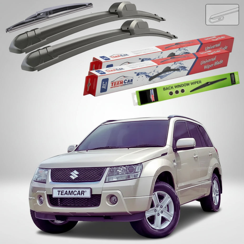 Ablaktörlők Suzuki Grand Vitara II JT 5 ajtós 2005-2008 | Első és hátsó ablaktörlő lapáttal – TeamCar®
