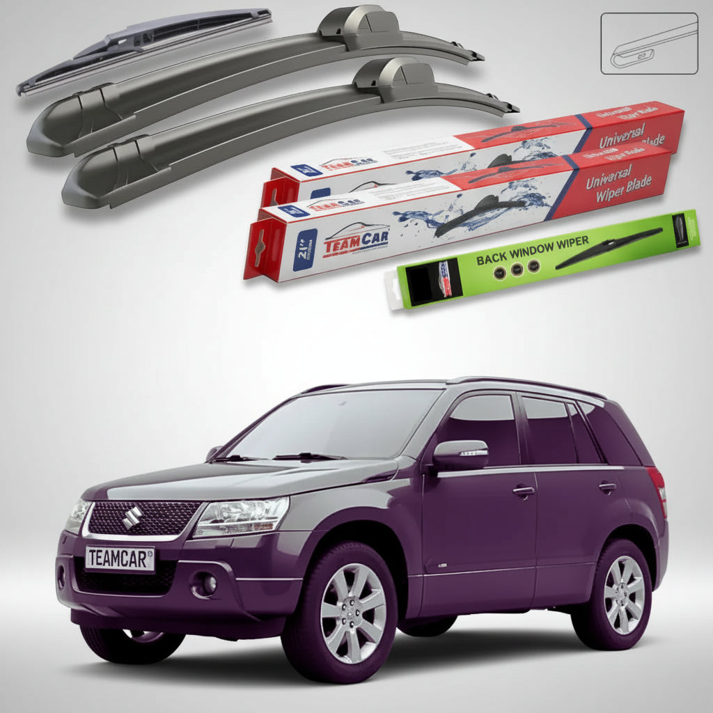 Ștergătoare Suzuki Grand Vitara II JT 5 Uși 2008-2012 | Set Față și Spate Flat – TeamCar®