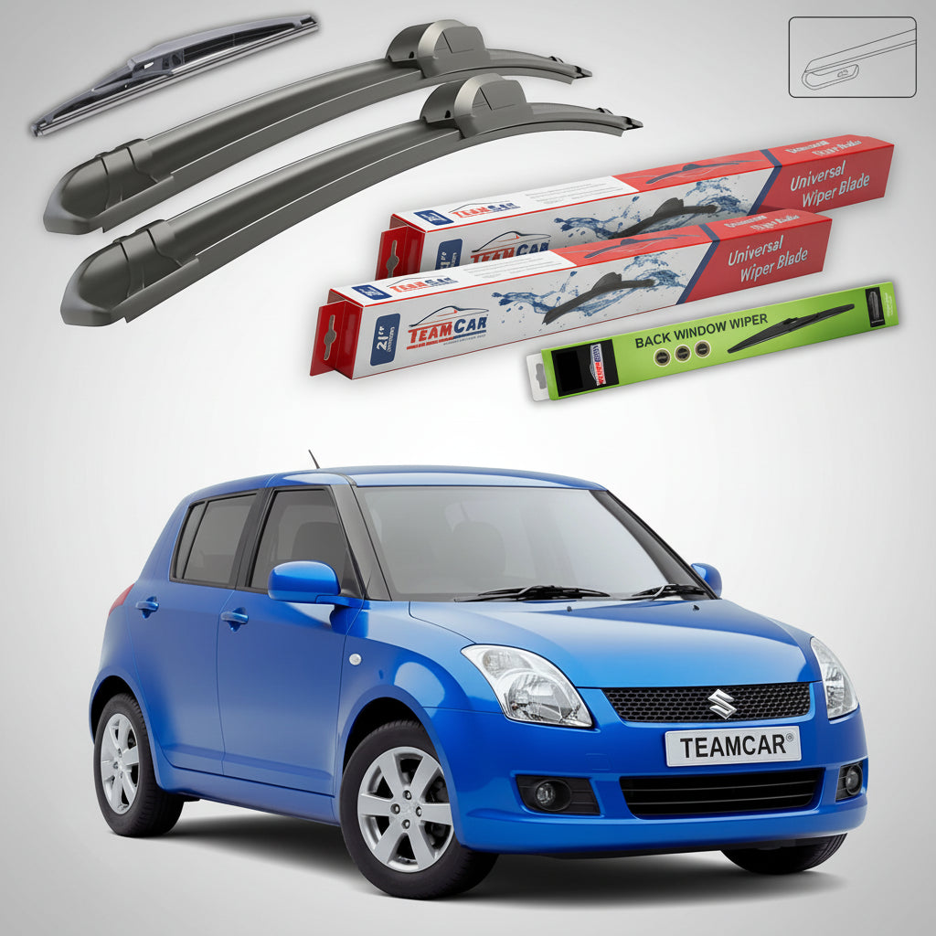 Ștergătoare Suzuki Swift MZ/EZ 2005-2010 | Set Față și Spate Flat – TeamCar®