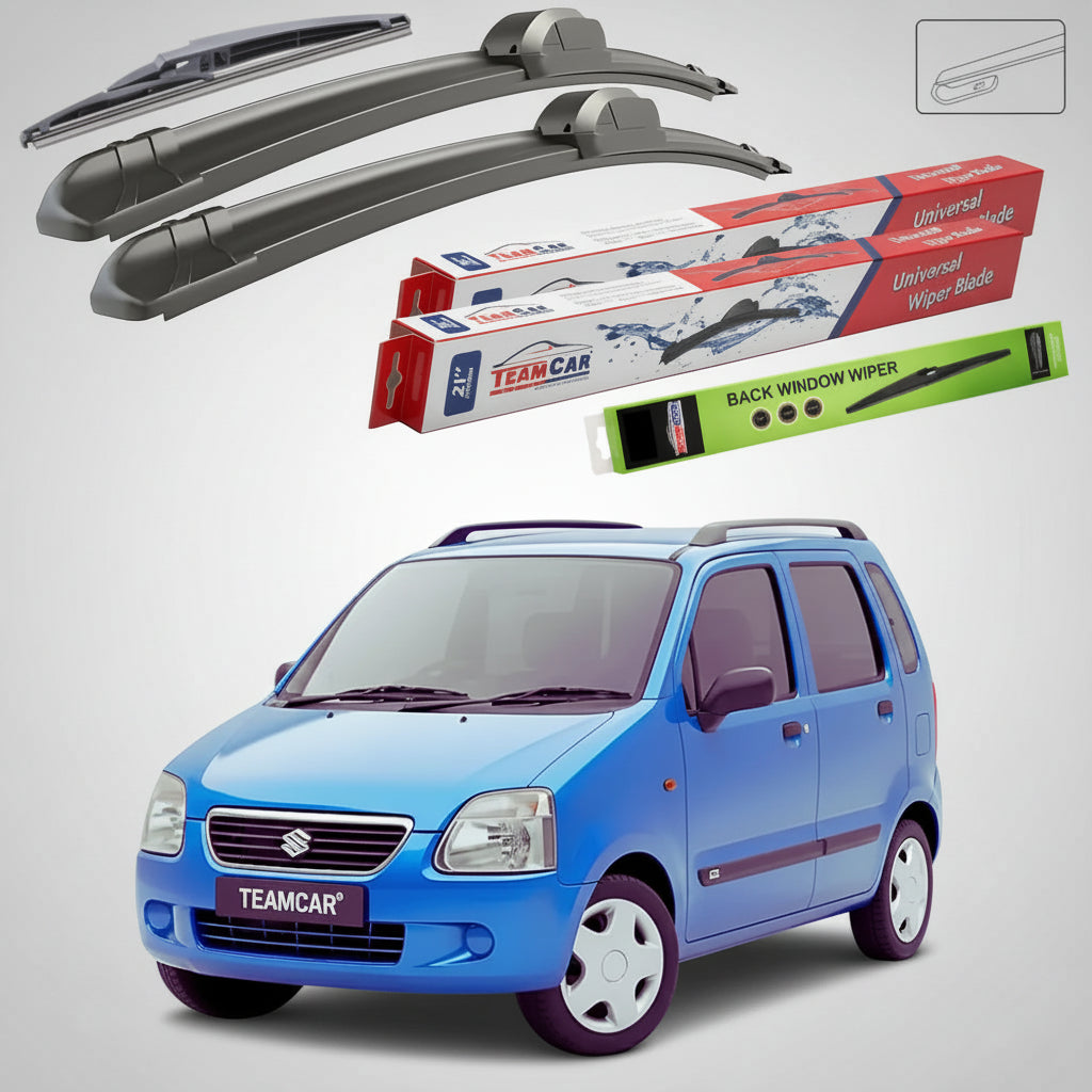 Ștergătoare Suzuki Wagon R+ MM 2000-2007 | Set Față și Spate Flat – TeamCar®