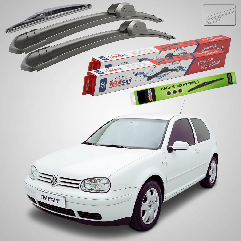 Ablaktörlők Volkswagen Golf 4 3 ajtós 1997-2002 | Első és hátsó ablaktörlő lapos szett – TeamCar®