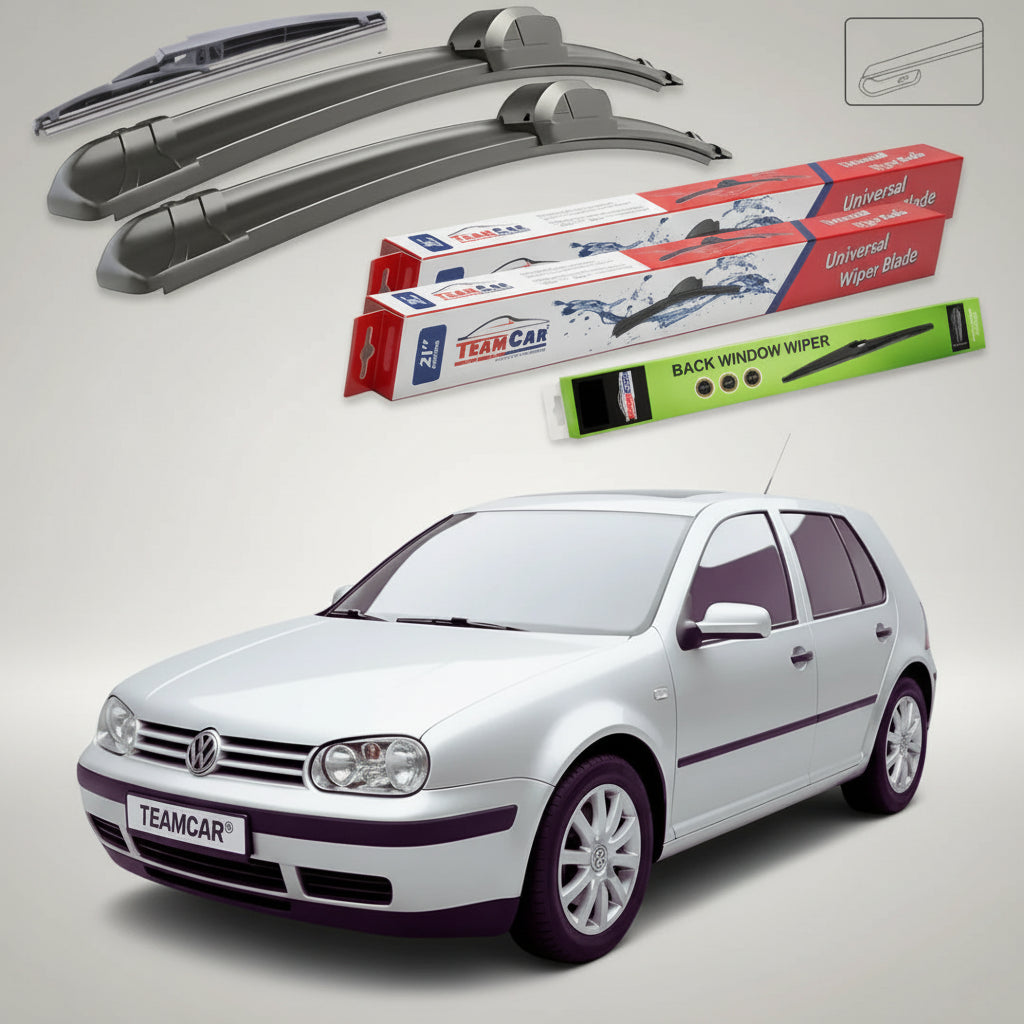 Ablaktörlők Volkswagen Golf 4 5 ajtós 1997-2002 | Első és hátsó ablaktörlő lapos szett – TeamCar®