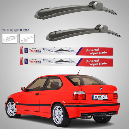 Ștergătoare BMW Seria 3 E36 Compact (1994–2000) Flat | Set Față – TeamCar®