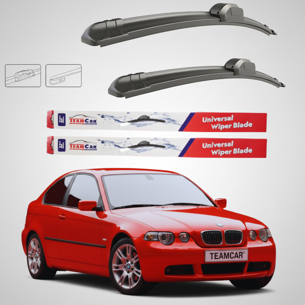 Ștergătoare BMW Seria 3 E46 Compact (2000–2006) Flat | Set Față – TeamCar®
