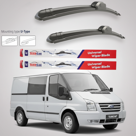 Ștergătoare Ford Transit Mk7 Double Cab (2006–2009) TeamCar® – Flat | Set față