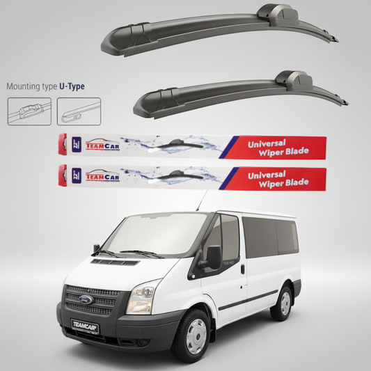 Ștergătoare Ford Transit Mk7 Minibus (2006–2009) TeamCar® – Flat | Set față