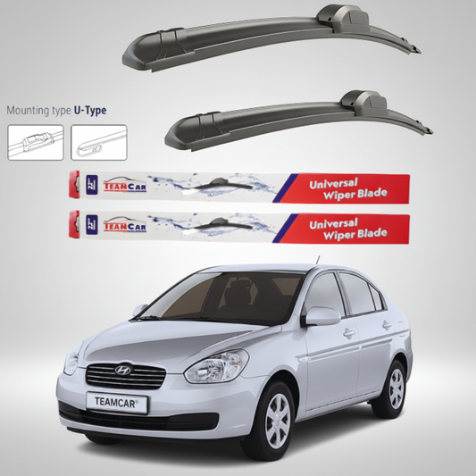 Ștergătoare Hyundai Accent (2005–2010) Flat | Set față – TeamCar®