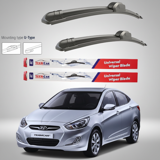 Ștergătoare Hyundai Accent Sedan (2010–2014) Flat | Set față – TeamCar®