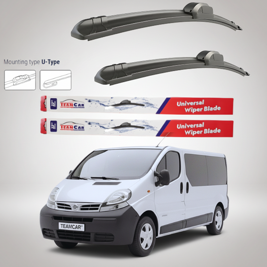 Ștergătoare Nissan Primastar X83 Bus L2H1 (2001–2006) Flat | Set față – TeamCar®