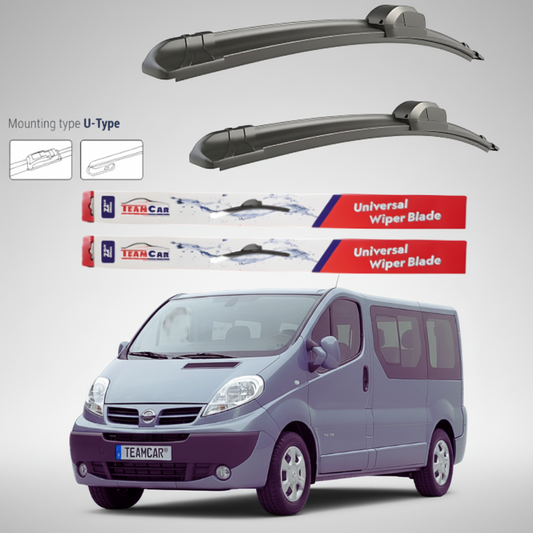 Ștergătoare Nissan Primastar X83 Bus L2H1 (2006–2014) Flat | Set față – TeamCar®