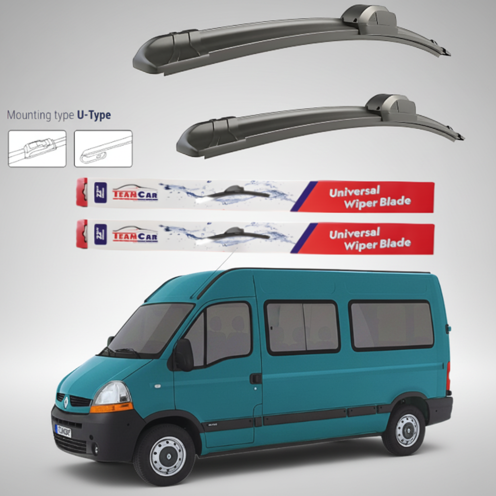Ștergătoare Renault Master Bus L2H2 (2003–2006) Flat | Set față – TeamCar®