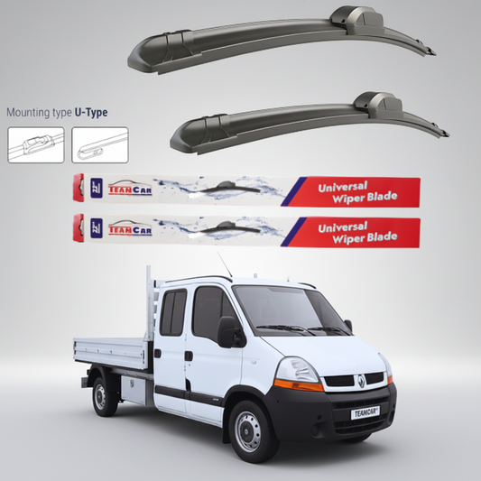 Ștergătoare Renault Master Cabină Dublă L3 (2006–2010) Flat | Set față – TeamCar®