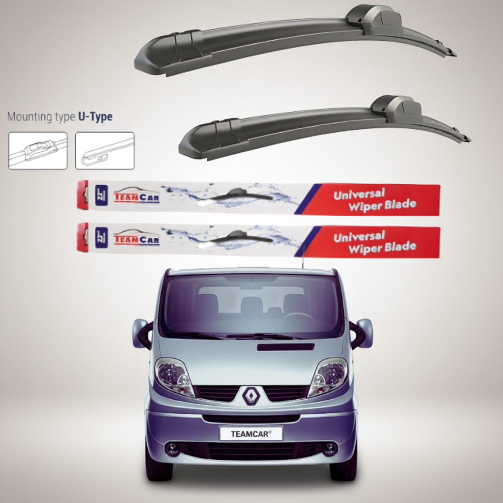 Ștergătoare Renault Trafic II VAN (2006–2014) Flat | Set față – TeamCar®