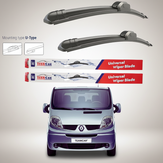 Ștergătoare Renault Trafic II VAN (2006–2014) Flat | Set față – TeamCar®