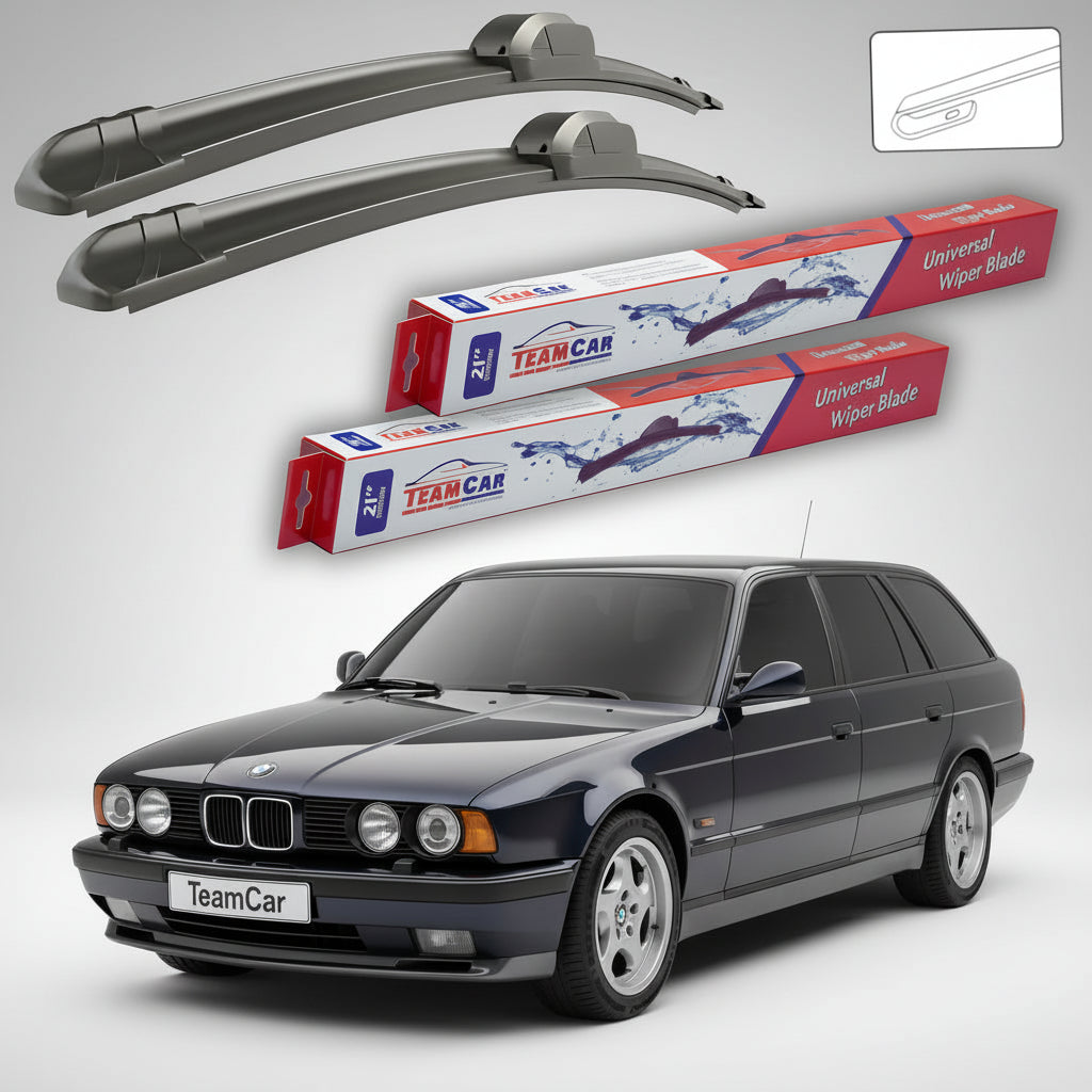 Ștergătoare TeamCar® pentru BMW Seria 5 Touring (E34) 1991–1997 – Set Față Flat