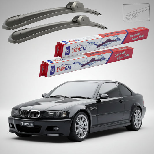 Ștergătoare TeamCar® pentru BMW M3 Coupe (E46) 2000–2006 – Set Față Flat