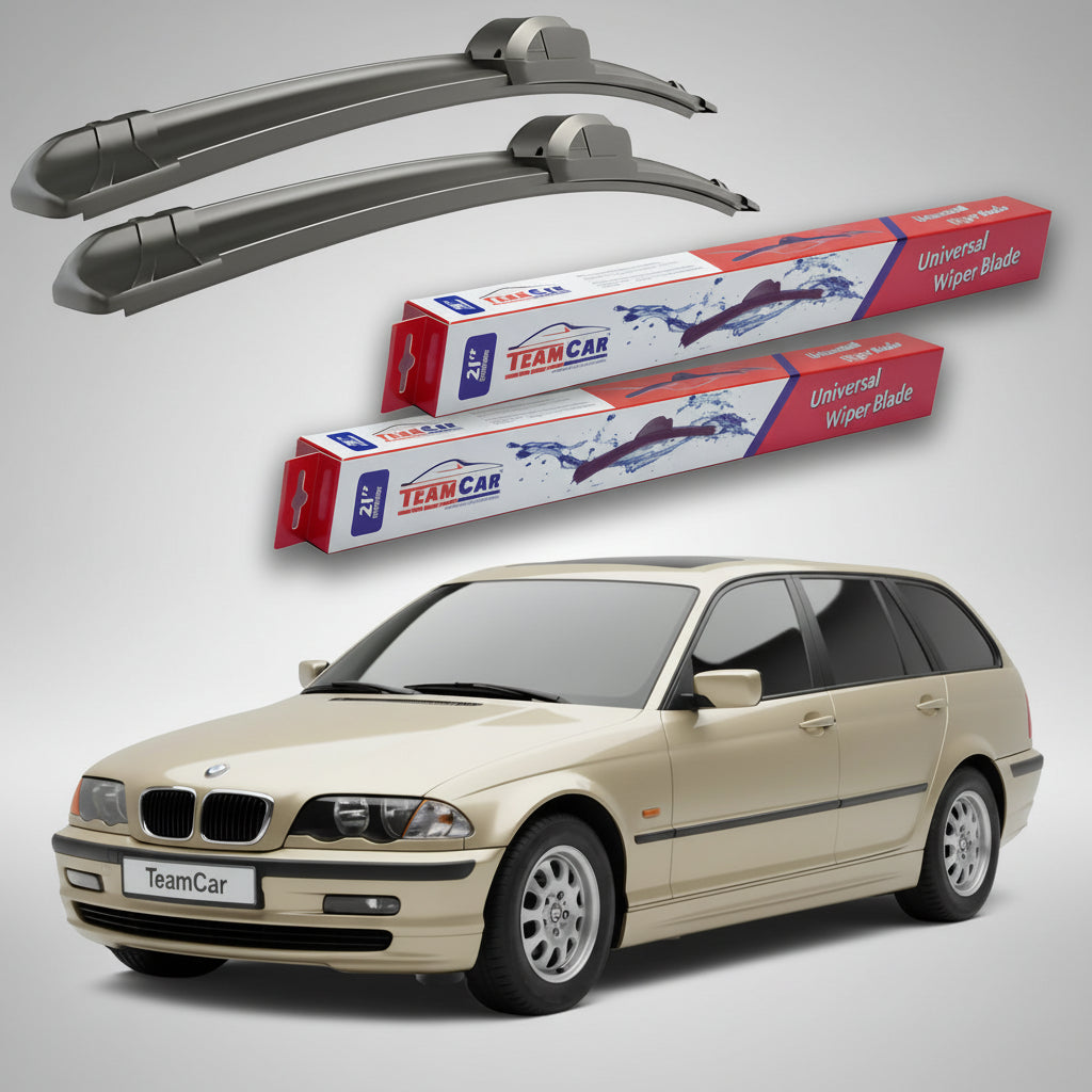 Ștergătoare TeamCar® pentru BMW Seria 3 Touring (E46) 1999–2005 – Set Față Flat