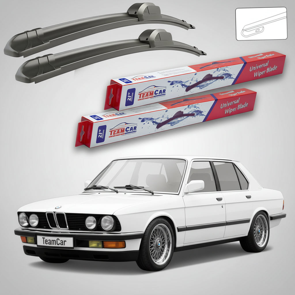 Ștergătoare TeamCar® pentru BMW Seria 5 Sedan (E28) 1981–1987 – Set Față Flat