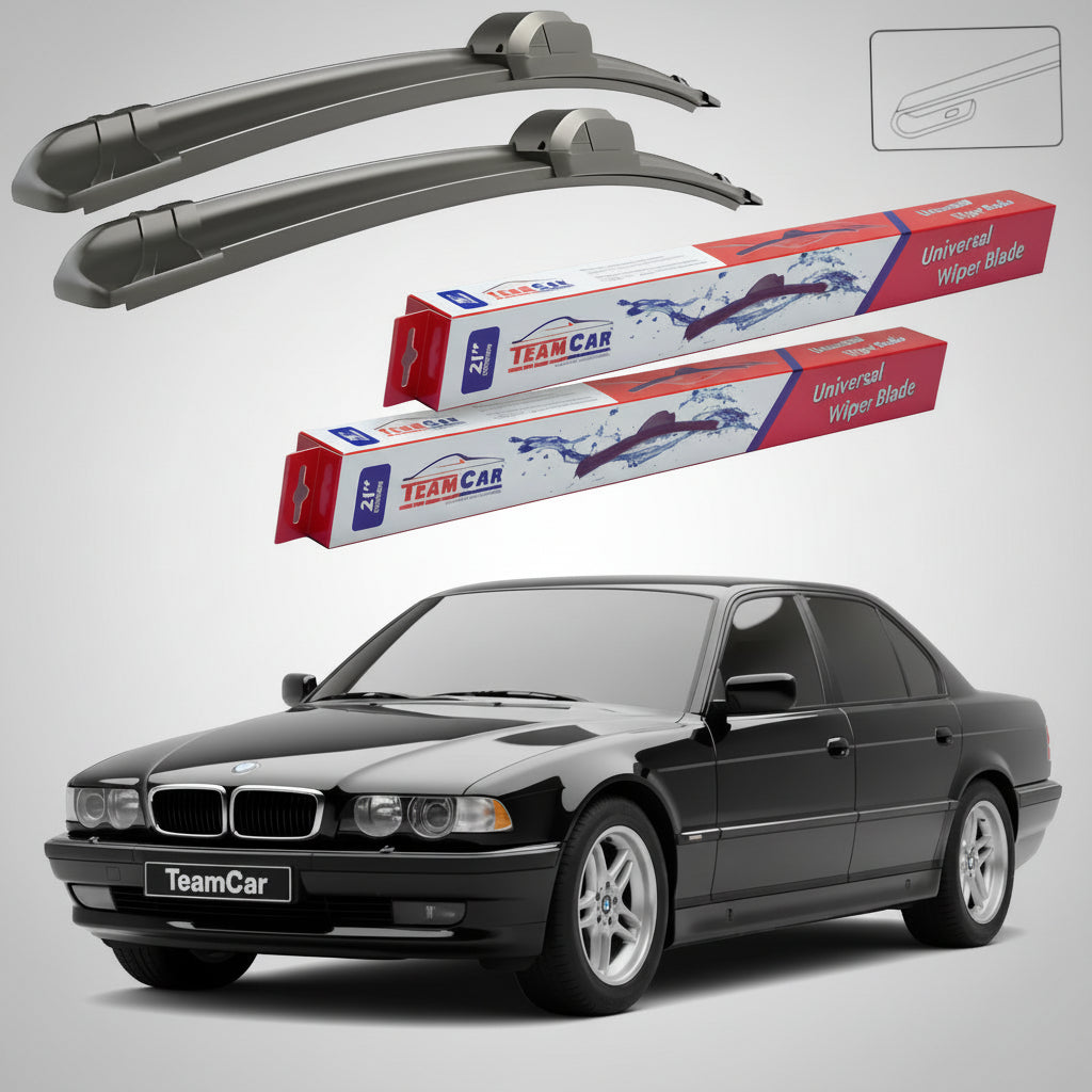 Ștergătoare TeamCar® pentru BMW Seria 7 (E38) 1994–2001 – Set Față Flat