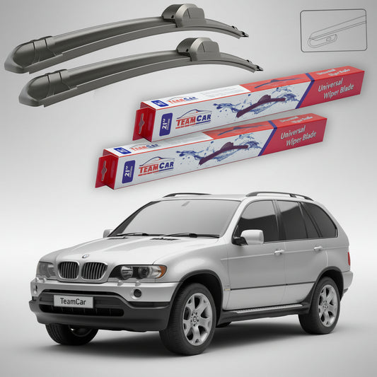 Ștergătoare TeamCar® pentru BMW X5 (E53) Facelift 2002–2006 – Set Față Flat