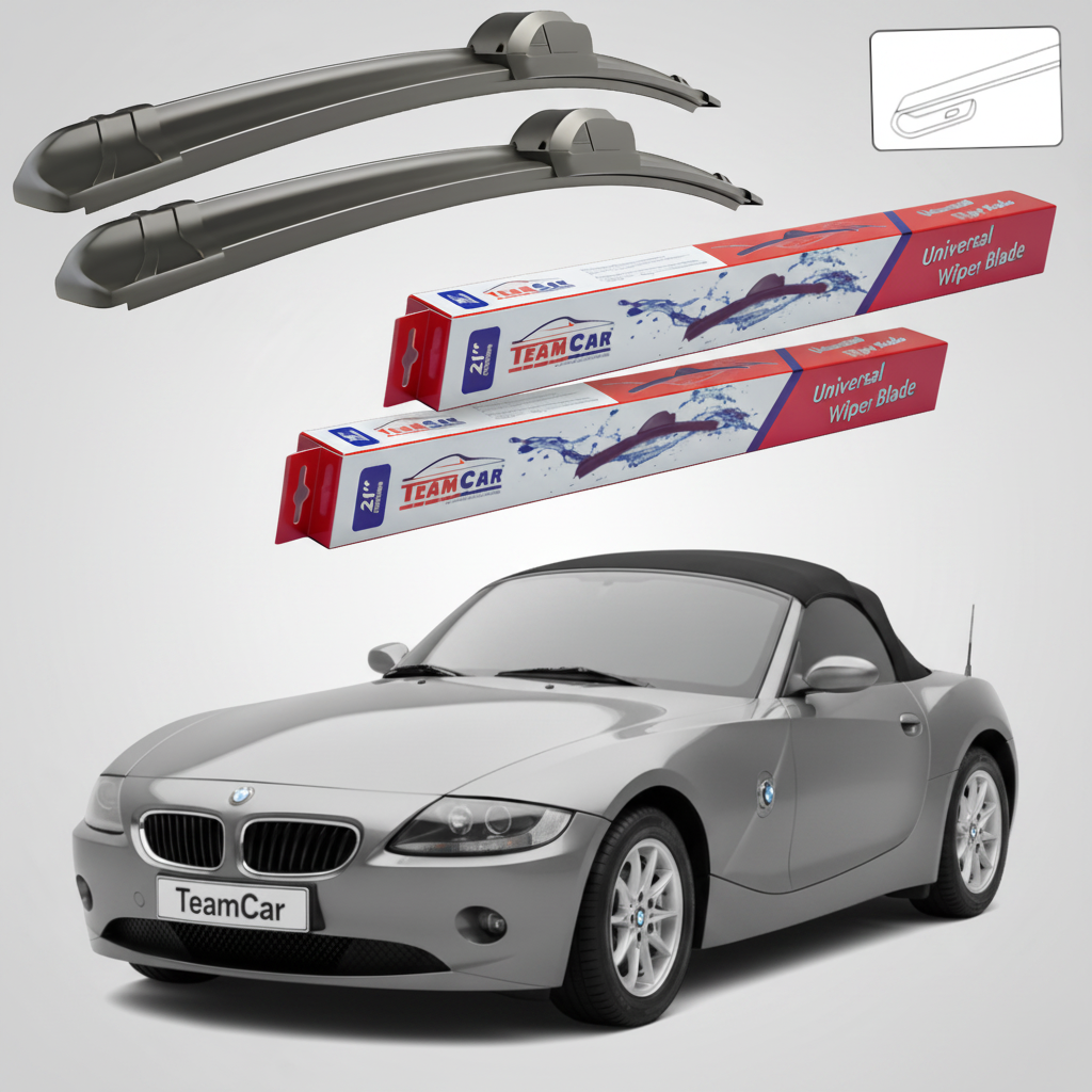 Ștergătoare TeamCar® pentru BMW Z4 Roadster (E85) 2002–2007 – Set Față Flat
