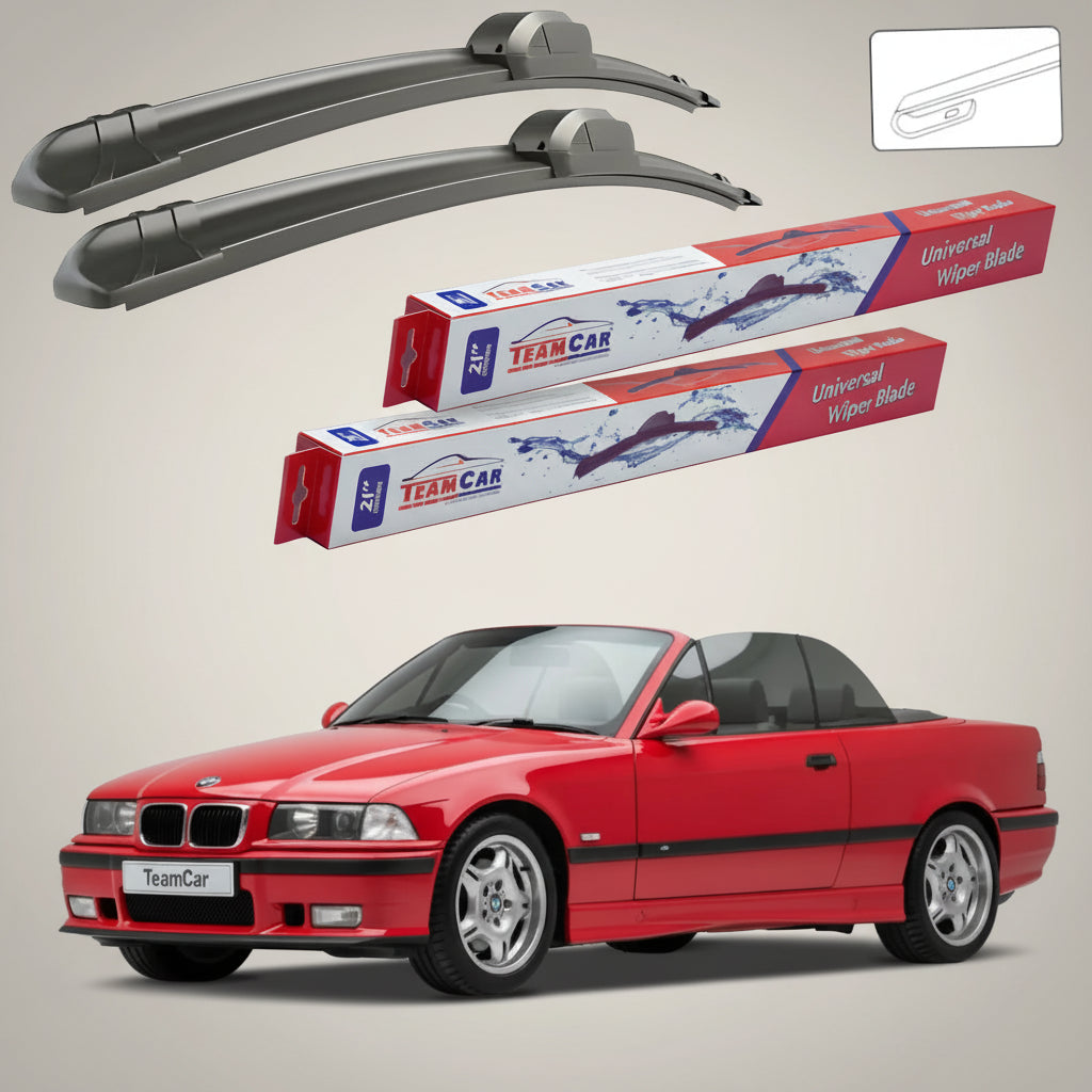 Ștergătoare TeamCar® pentru BMW M3 Cabriolet (E36) 1994–1999 – Set Față Flat