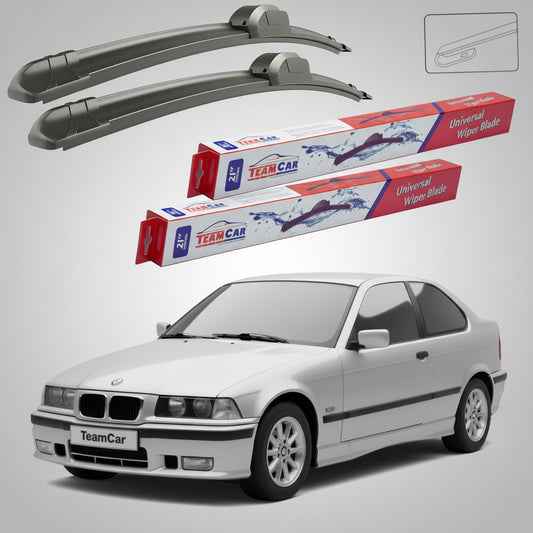 Ștergătoare TeamCar® pentru BMW Seria 3 Compact (E36) 1994–2000 – Set Față Flat