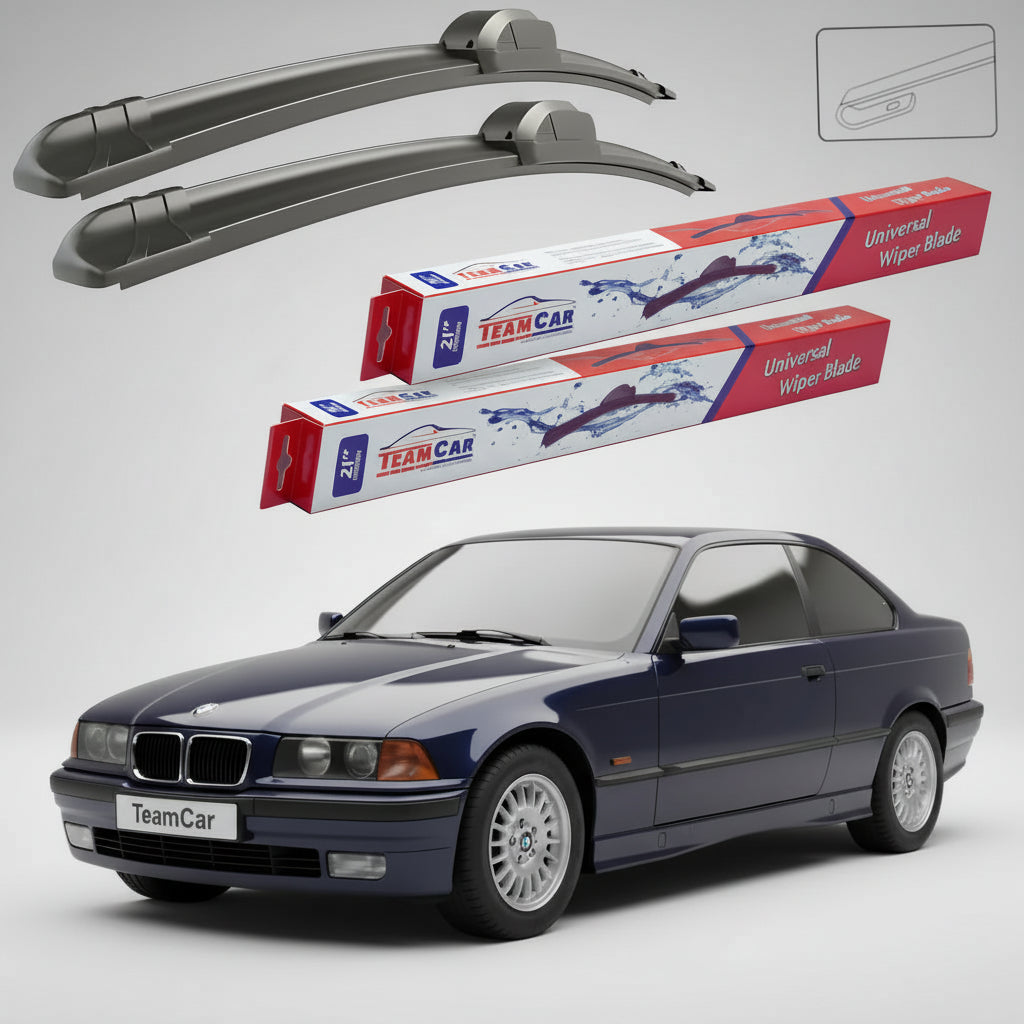 Ștergătoare TeamCar® pentru BMW Seria 3 Coupe (E36) 1992–1999 – Set Față Flat