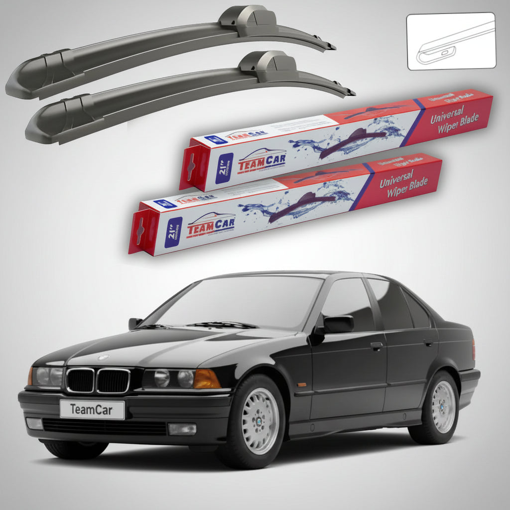 Ștergătoare TeamCar® pentru BMW Seria 3 Sedan (E36) 1990–1999 – Set Față Flat