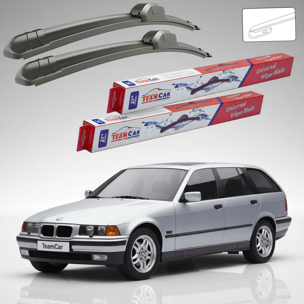 Ștergătoare TeamCar® pentru BMW Seria 3 Touring (E36) 1995–1999 – Set Față Flat