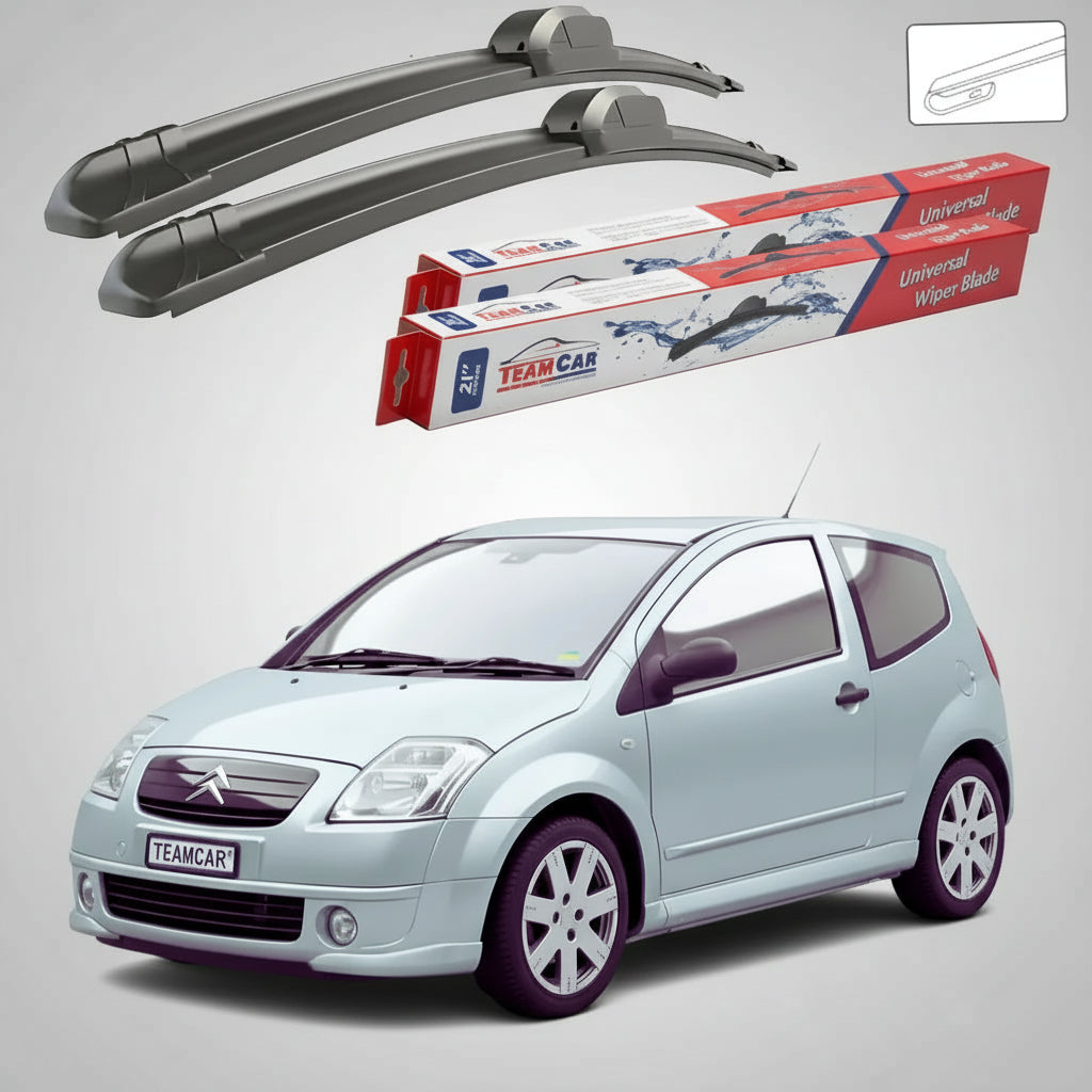 Ștergătoare Citroën C2 Gen I JM Hatchback 2003-2009 | Set Față Flat – TeamCar®