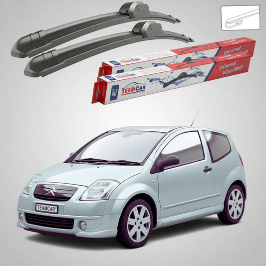 Ștergătoare Citroën C2 Gen I JM Hatchback 2003-2009 | Set Față Flat – TeamCar®