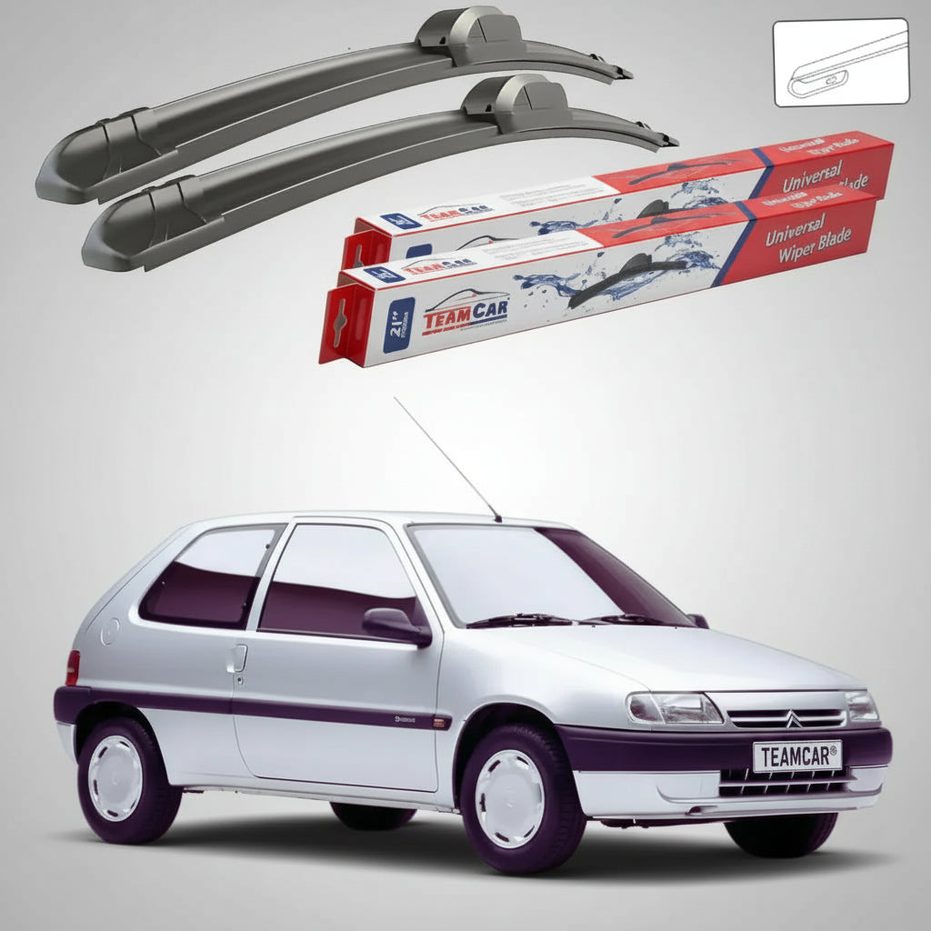 Ștergătoare Citroën Saxo S0 Hatchback 1996-1999 | Set Față Flat – TeamCar®