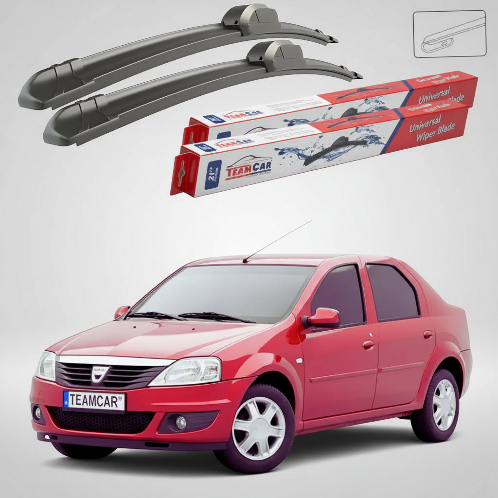 Ștergătoare Dacia Logan I Sedan 2004-2016 | Set Față Flat – TeamCar®