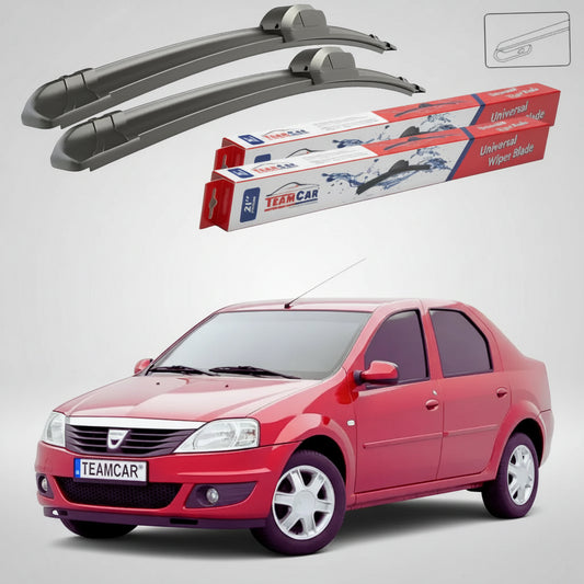 Ștergătoare Dacia Logan I Sedan 2004-2016 | Set Față Flat – TeamCar®
