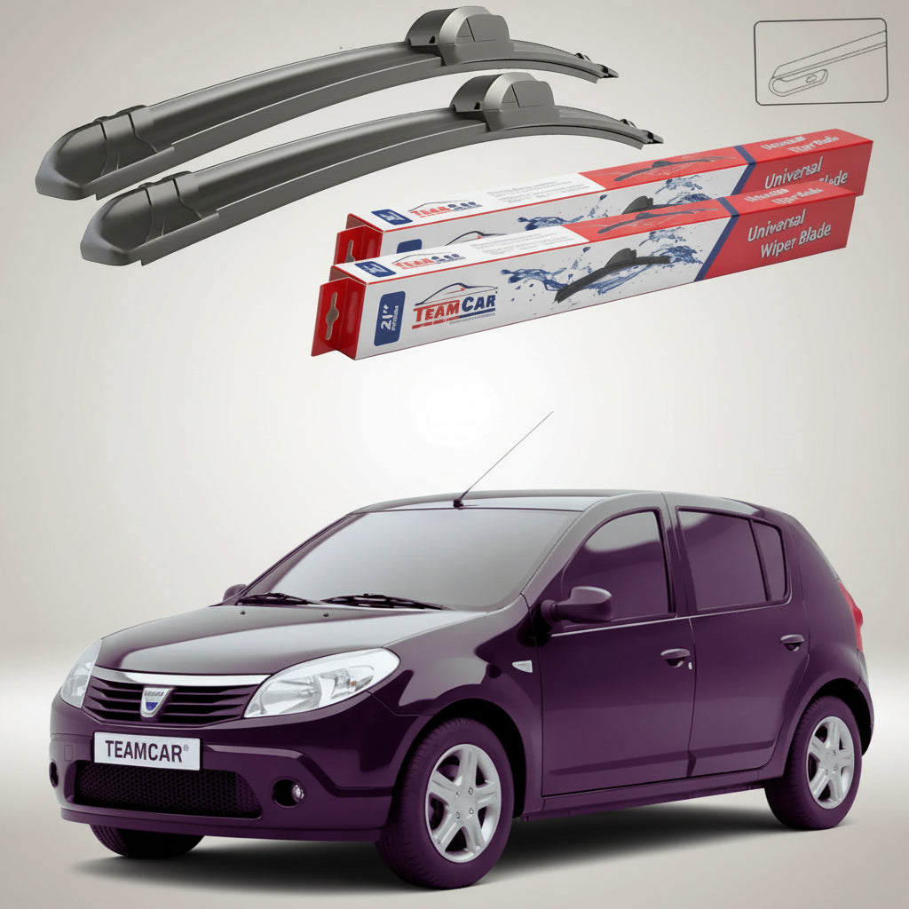 Ștergătoare Dacia Sandero I 2008-2012 | Set Față Flat – TeamCar®