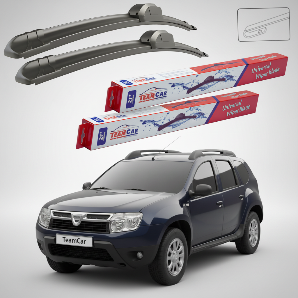 Ștergătoare TeamCar® pentru Dacia Duster I Faza 1 2010-2013 – Set Față Flat