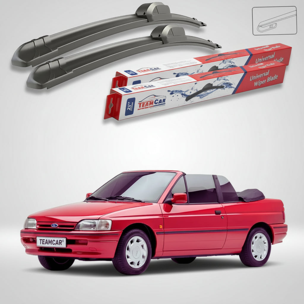 Ștergătoare Ford Escort Gen V VI Cabriolet 1990-1994 | Set Față Flat – TeamCar®