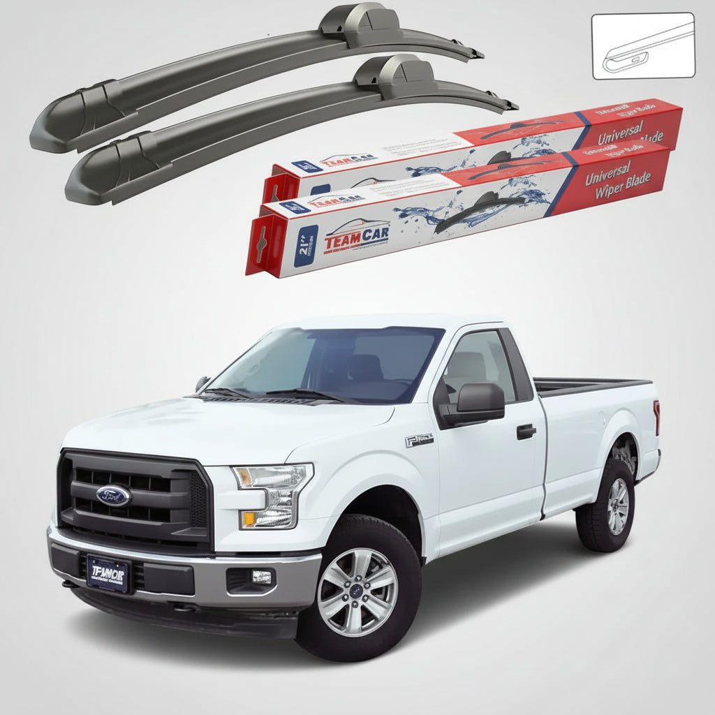 Ștergătoare Ford F150 Standard Cab Pick-up Gen XIII+ 2014-prezent | Set Față Flat – TeamCar®