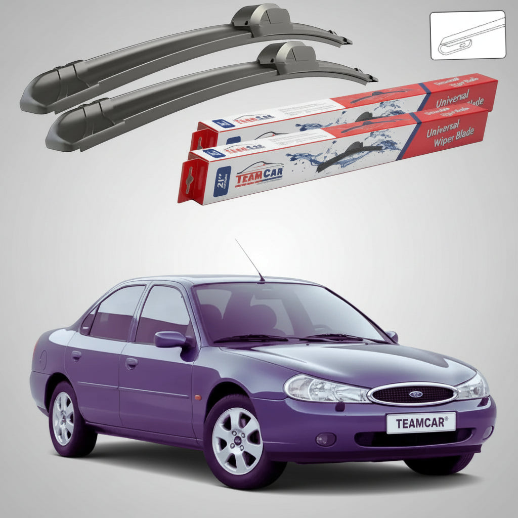 Ștergătoare Ford Mondeo Mk2 Sedan 1996-2000 | Set Față Flat – TeamCar®