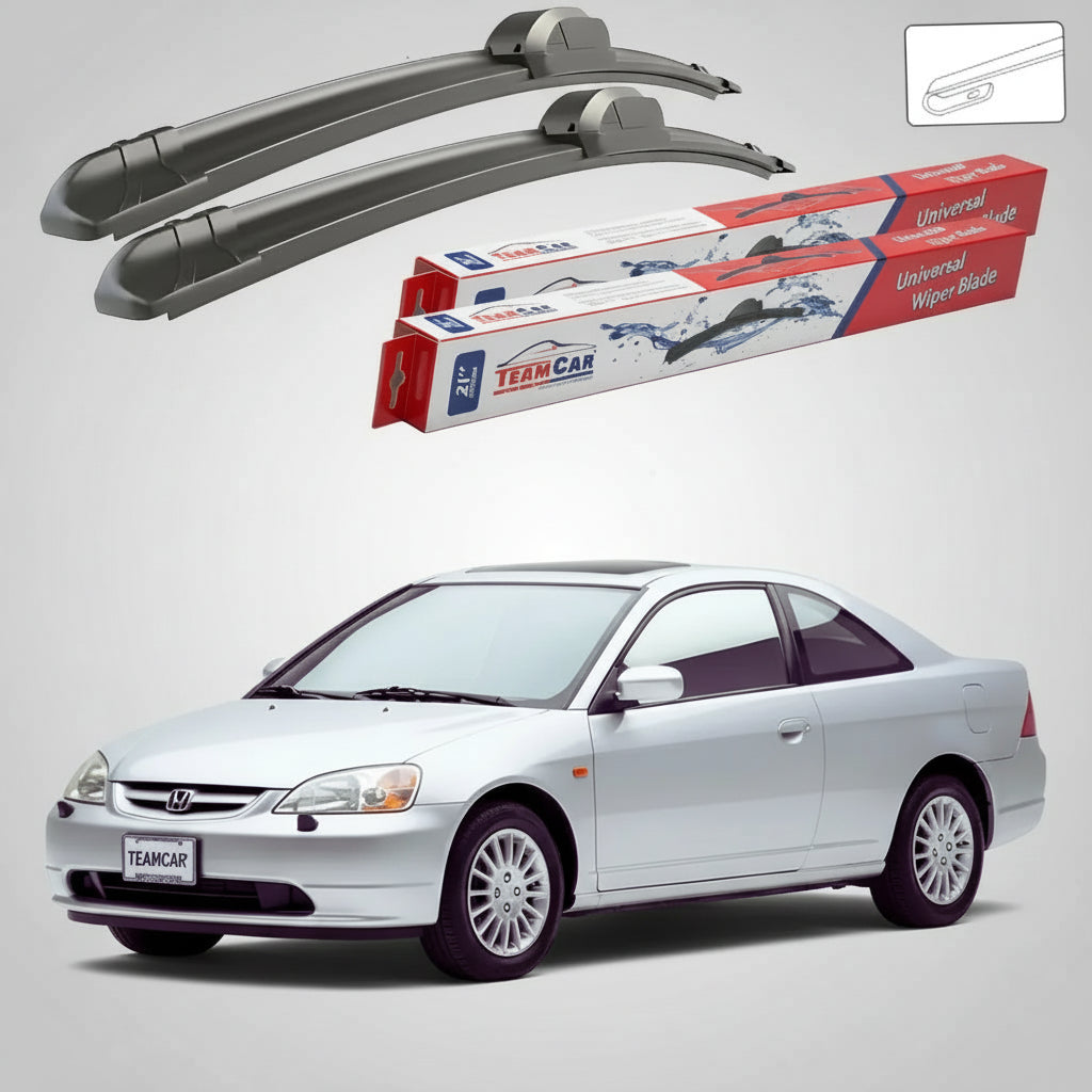 Ștergătoare Honda Civic VII EM2 Coupe 2001-2004 | Set Față Flat – TeamCar®