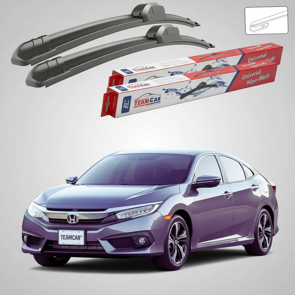 Ștergătoare Honda Civic X FC Sedan 2017-prezent | Set Față Flat – TeamCar®