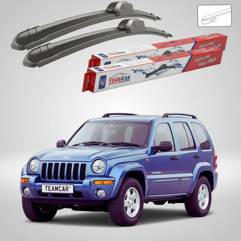 Ablaktörlők Jeep Cherokee KJ 2001-2007 | Lapos első ablaktörlő készlet – TeamCar®