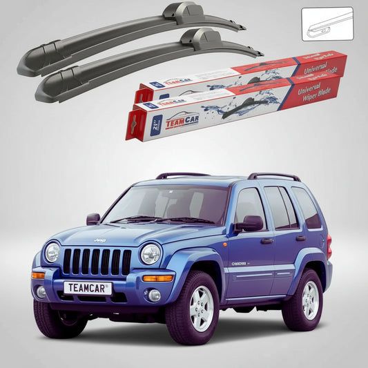 Essuie-glaces Jeep Cherokee KJ 2001-2007 | Jeu d'essuie-glaces avant plats – TeamCar®