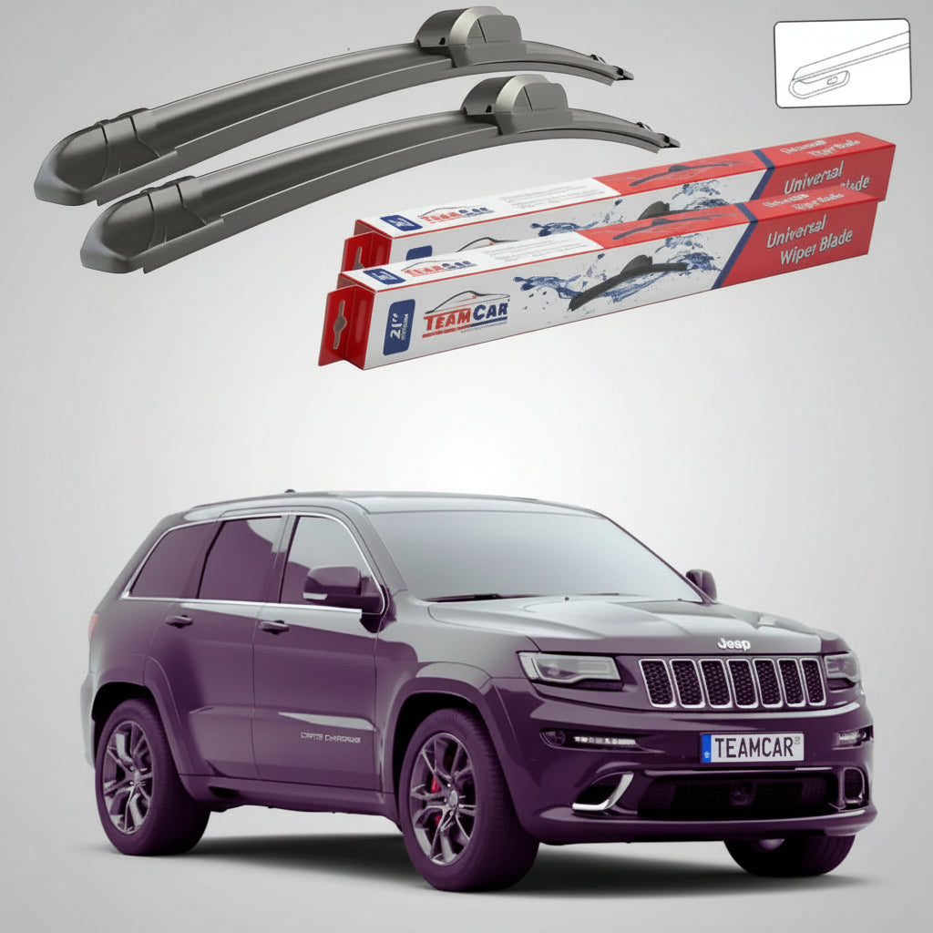 Ablaktörlők Jeep Grand Cherokee WK2 2013-tól napjainkig | Lapos első ablaktörlő készlet – TeamCar®